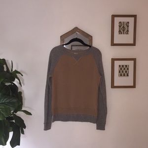 Grey and tan Halogen cashmere sweater